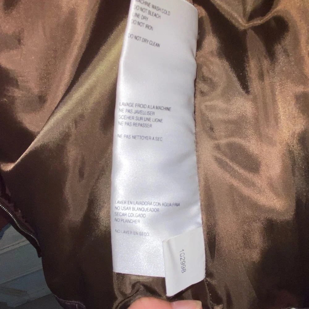 Michael Kors winter jacket brown with leather trim